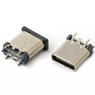 USB 3.1 หญิง 24 พิน USB C Type Connector แพทช์แนวตั้งความเร็วสูง